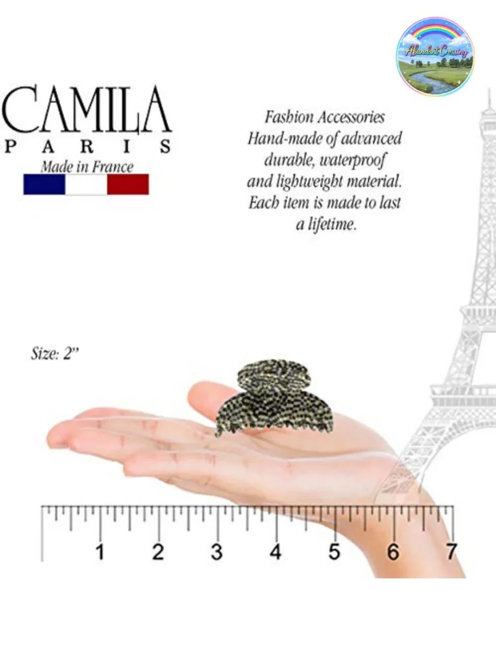 French Opera Small Butterfly Hair Claw Clip Cellulose Acetate Strong Hold No